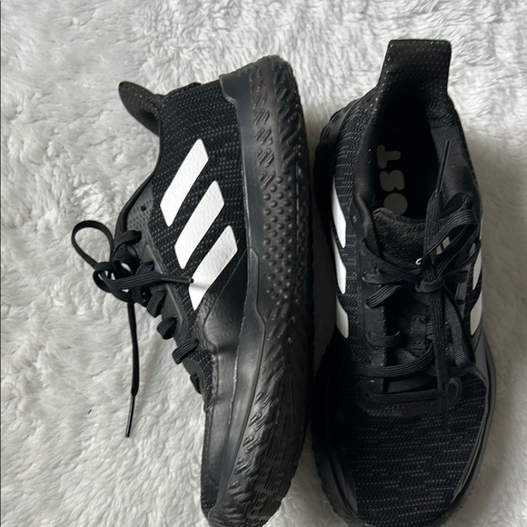 Adidas Black and White Mesh Sneakers - Picture 5 of 7